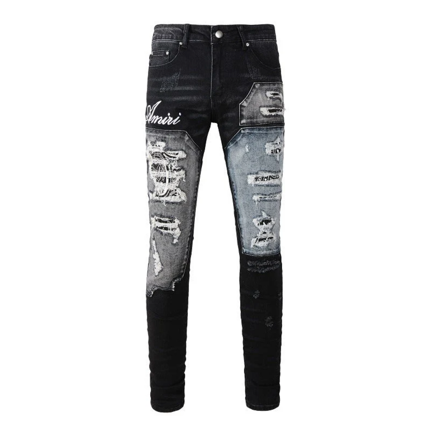 Amiri Jeans Embroidered Stretch Slim Fit